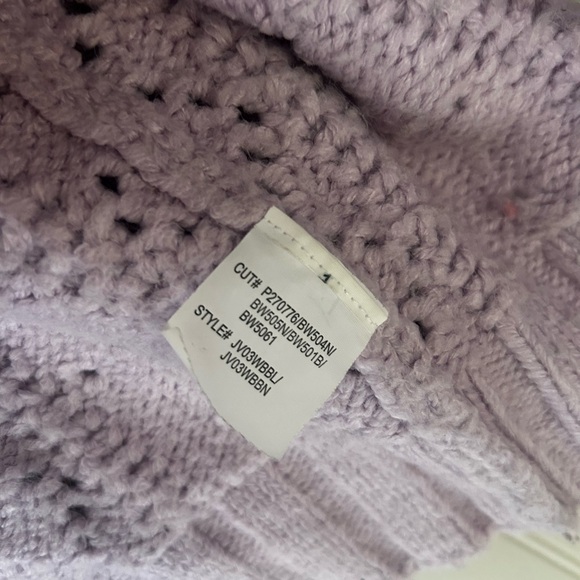 Billabong Medium Lilac Purple Open Front Knit Blissed Out Cardigan - Picture 4 of 6